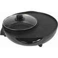 thumbnail image 2 of Circular Edition Hotpot Grill Combo Indoor BBQ 2-IN-1 Electric Hot Pot with Divider Portable Smokeless Grill for Home Party, 2 of 12