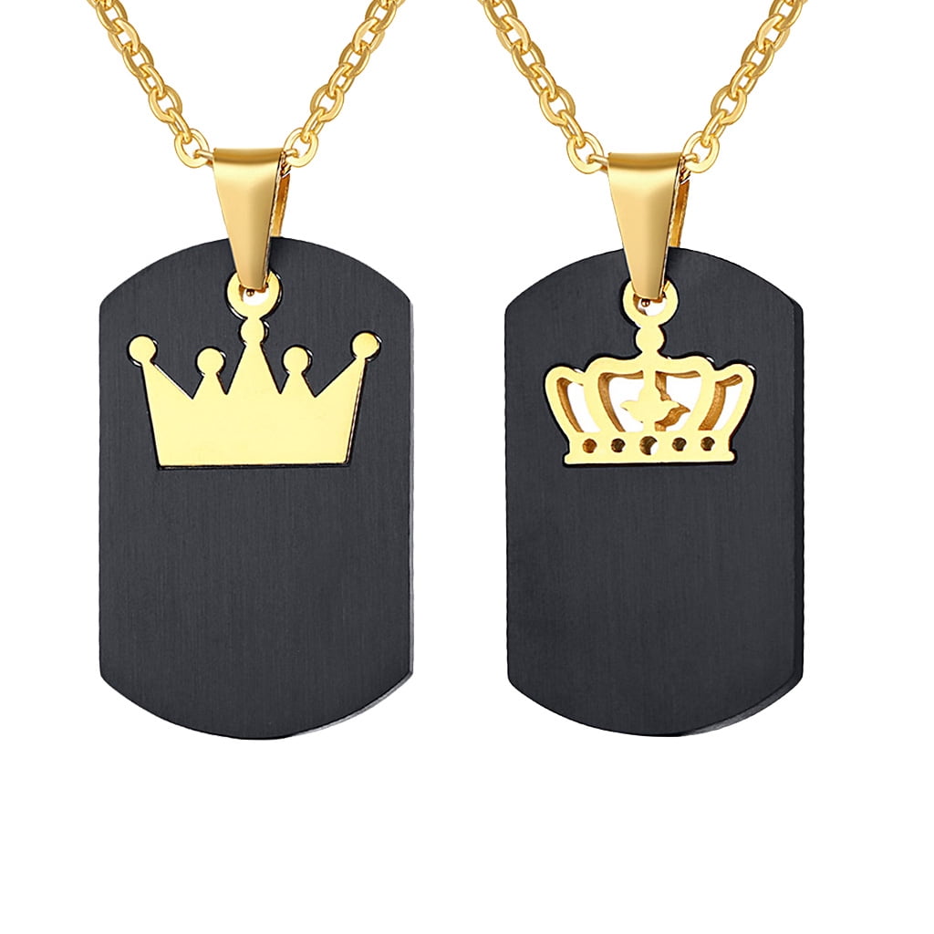 Stainless Steel His Queen Her King 