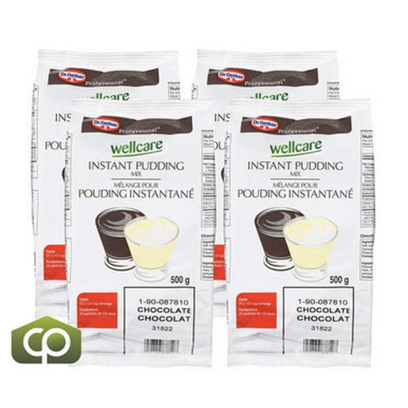 Oetker Mélange Pouding Chocolat Instantané Bien-être 17.6 oz/500 g (4/caisse) - Fabriqué au Canada