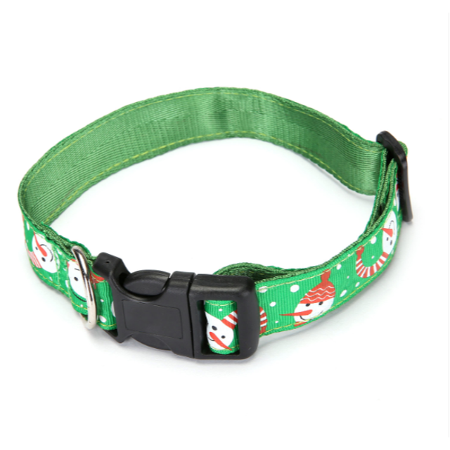 ZECATL Christmas Dog Collars - 1 Pack Quick Release Adjustable Outdoor Safety Collar for Small Medium Large Dogs