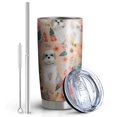 thumbnail image 2 of 20 Oz Shih Tzu Dog and Floral Coffee Tumbler Double Wall Insulated Stainless Steel Water Bottle | Metal Reusable Thermoses Flask with Cup Cap | Leak & Sweat Proof with Anti-Dust Lid, 2 of 7