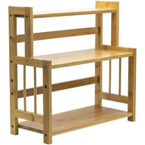 Sorbus Countertop Organizer and Spice Rack Storage, 3-Tier Bamboo 16.25" H Countertop Spice Rack