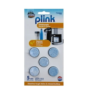 Compac Home Plink Drinkware Descaler dissolve tough set-in stains caused by coffee, tea, wine and other beverages, 5pk