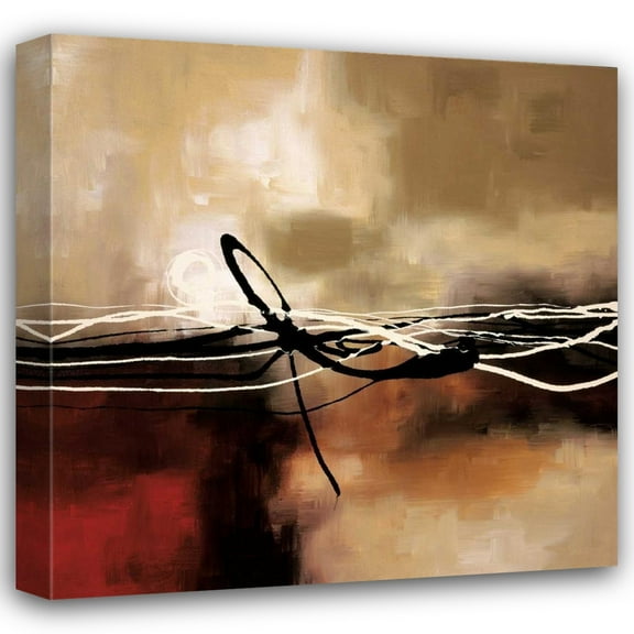 Laurie Maitland 20x20 Gallery Wrapped Canvas Wall Art Titled - Symphony in Red and Khaki II