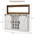 thumbnail image 2 of Zocalo Gabinete de Bar y Café con Estación de Carga, Mueble Auxiliar con Cajones, Estantes y Barra de Vinos, Gabinete de Almacenamiento para Sala, Cocina y Comedor, Estilo Industrial Color Madera, 2 of 8