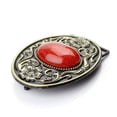 thumbnail image 3 of tredstone Antique Vintage Arabesque Turquoise Western Cowboy Belt Buckle Pattern Red, 3 of 4