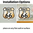 thumbnail image 3 of Route Us 66 Rustic (2 Pack) 6 inch X 6 inch Shield Shaped Heavy Duty 3.2 mil Vinyl Decals Weather Resistant, UV Protected for Workplace Made in the USA, 3 of 6