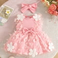 thumbnail image 2 of mgoYE Baby Girl Flower Dress Summer, Tutu Tulle Boho Princess Wedding Birthday Party Dresses for Infant Girls(Pink,9-12 Months), 2 of 6