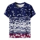 thumbnail image 5 of ICHUANYI Clearance Women's Summer Casual Crewneck Short Sleeve T-Shirts Flag Print Fit Basic Tops Tees Blouses(Navy, M) ICHUANYI WER2023081008778, 5 of 6