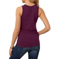thumbnail image 4 of Argulvti Women Solid Color Tank Tops Polyester Crew Neck Sleeveless Leisure Vests Tops Streetwear, 4 of 7