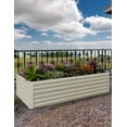 thumbnail image 1 of Bingirl 8x4x2 FT Galvanized Beige Raised Garden Bed, 1 of 5