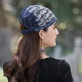 thumbnail image 3 of Cheers.US Turban for Women Peacock Pattern Embroidery Brimless Cap Bonnet Beanie Cap Headwrap, 3 of 8