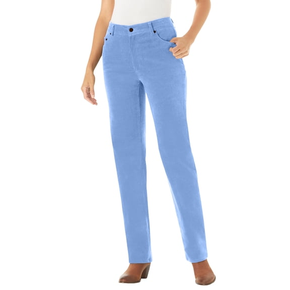 Woman Within Plus Size Tall Corduroy Straight Leg Jeans