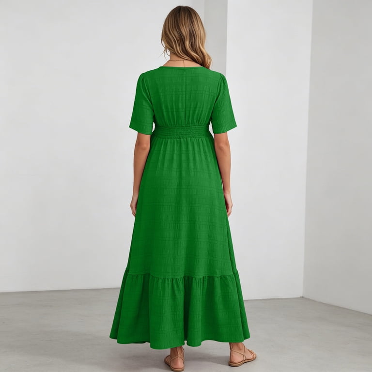 green boho maternity dress Boho maternity mini dress - Green Tea