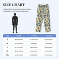 thumbnail image 4 of Lsque Vintage Leaves Print Men's Pajama Pants, Lounge Pant - Comfortable Home Wear,Elastic Waistband, Stylish Design-XX-Large, 4 of 9