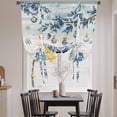 thumbnail image 3 of Blue Gnomes Christmas Tie Up Curtains for Windows, Adjustable Balloon Window Shades, Xmas Ball Snowflake Gifts Botanical Winter Kitchen Window Treatments Farmhouse Short Curtains 42"x45", 3 of 8