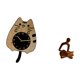 thumbnail image 5 of Reloj de pared,Reloj de pared decorativo con forma de gato para sala de estar silenciosa,Reloj de pared de madera,decoración moderna,Figura del pensador abstracto,Estatua de Pensador, 5 of 8