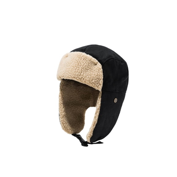 Unisex Winter Ear Flap Hat, Warm Padded Cold Weather Cap for Men and Women