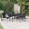 thumbnail image 1 of vidaXL 7 Piece Outdoor Dining Set Black, 1 of 5
