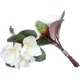 thumbnail image 4 of Leadigol 3 flores de magnolia artificial, ramo de decoración de flores de magnolia artificial de seda blanca TUNC Sencillez, 4 of 5