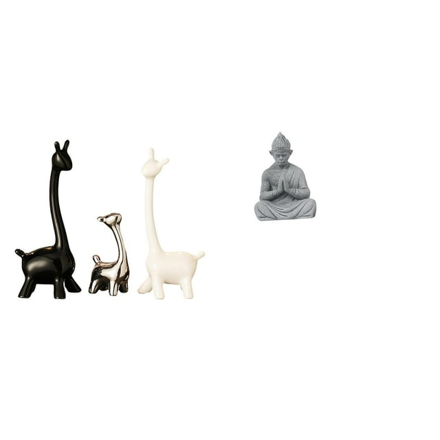 Estatua de ciervo alce,Estatua de jirafa de cerámica,adorno moderno para decoración del hogar,Estatua de mono,Estatua de Buda Mono para Interiores y Exteriores Budista,Figuras en miniatura