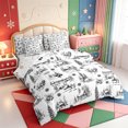 thumbnail image 2 of Manfei Kawaii Animals 7-Piece Twin Bedding,Traditional Christmas Candy Cane Bedding Comforter Set,Xmas Reversible, 2 of 7