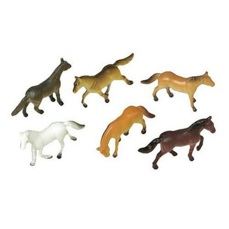 U. S. Toy Mini Plastic Realist Horses 2.5" Animal Action Figures, 12 CT