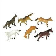 U. S. Toy Mini Plastic Realist Horses 2.5" Animal Action Figures, 12 CT
