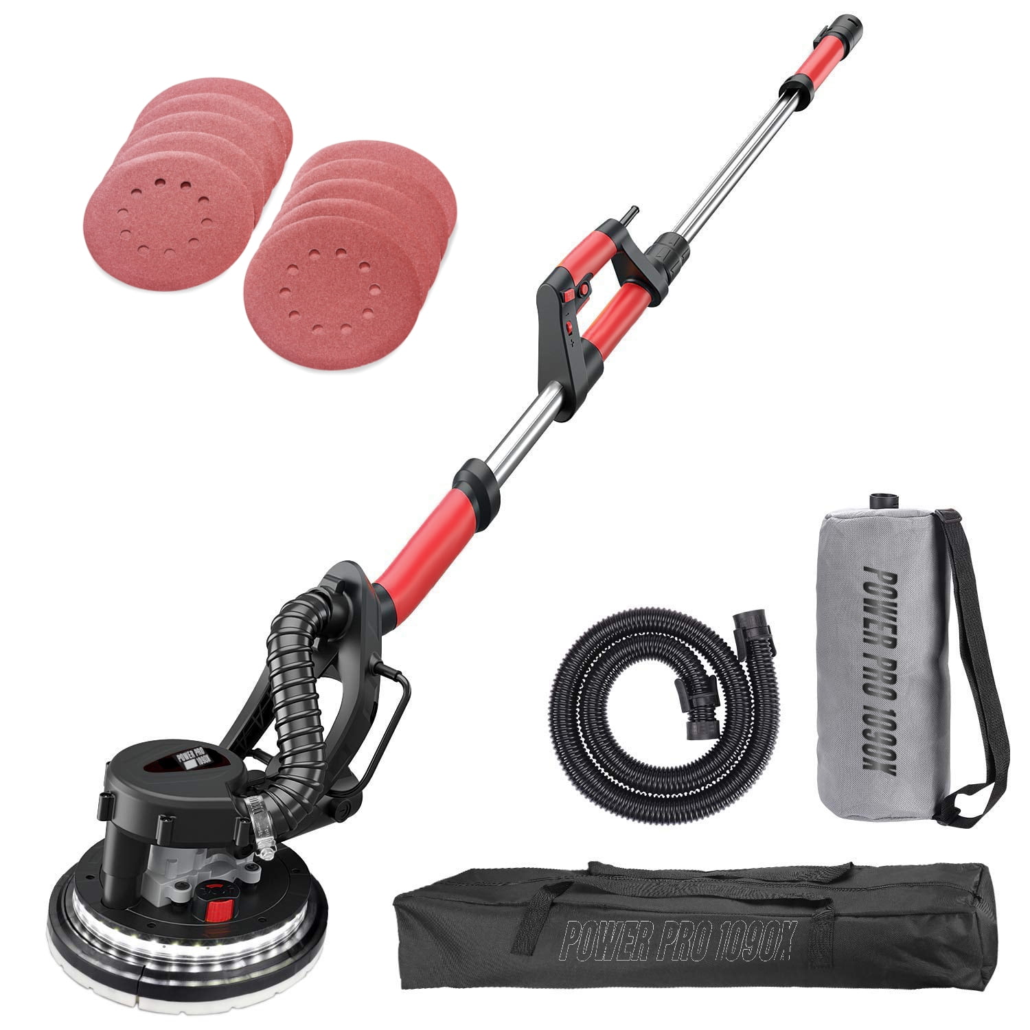 Light Bar Sand Pad 800W Commercial Electric Drywall Sander Adjustable 6 Speed W 