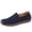Blue, variant on Purcolt Womens Faux Suede Loafers Dressy Casual Round Toe Slip On Boat Shoes Comfort Thick Soft Sole Flats Shoes for Walking Work Office
