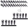 thumbnail image 5 of Fofosbeauty 24pcs Press on False Nails Tips, Long Coffin Fake Nails, Black Ink Stain, 5 of 9