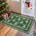 thumbnail image 3 of Christmas Tree Door Mat 15.75 23.62inch,Non-Slip Washable for Entryway Indoor,Winter Holiday Welcome Mat,Door Mat for Winter Living Room Bedroom Holiday Decor,Non-Slip PVC Backing, 3 of 8