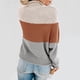 thumbnail image 5 of Suéter de cuello redondo de invierno para mujer, tejido a juego con colores, cuello redondo, suelto, informal, tops, suéter para mujer, 5 of 5