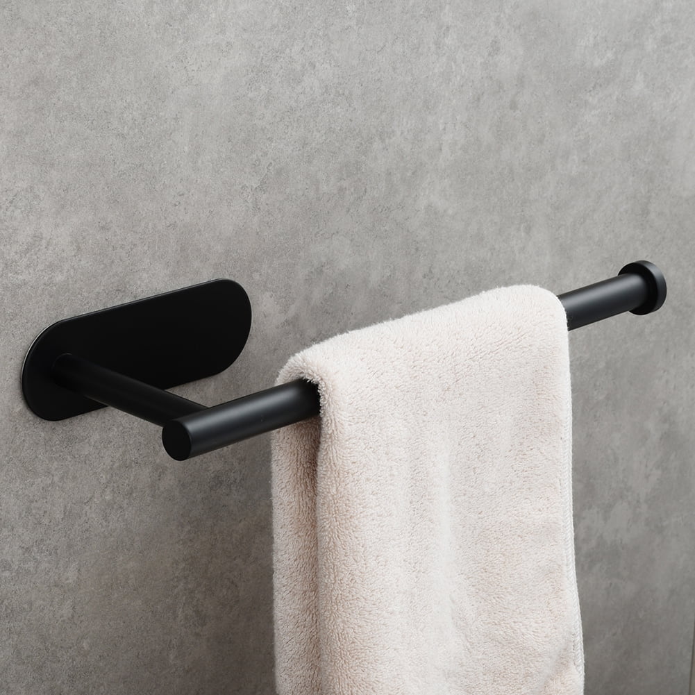Kepooman Bath Towel Bar and Extended Toilet Paper Holder - Thicken Stainless Steel Towel Rack for Bathroom, Bathroom Accessories Towel Rod Heavy Duty Wall Mounted Towel Holder, Black Kepooman Bath Towel Bar and Extended Toilet Paper Holder - Thicken Stainless Steel Towel Rack for Bathroom, Bathroom Accessories Towel Rod Heavy Duty Wall Mounted Towel Holder, Black