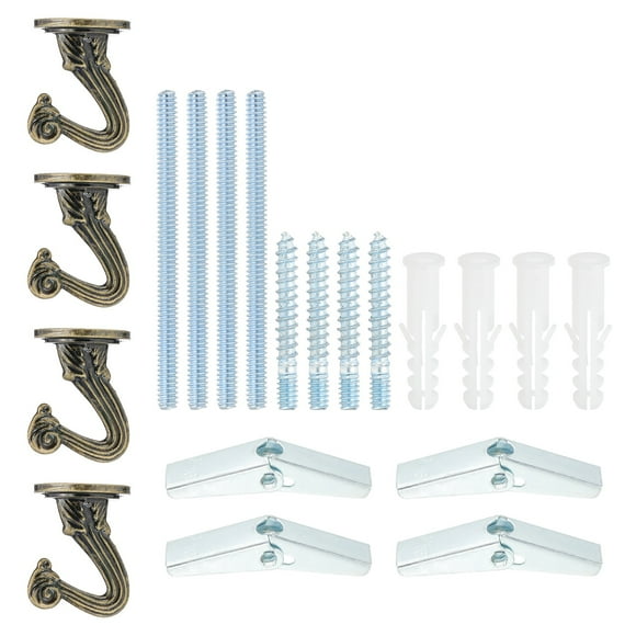 Uxcell Swag Hooks Heavy Duty Ceiling Hooks with Hardware Installation for Plants and Chandeliers Bronze