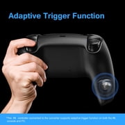 Game Controller Wireless Connection Adapter for PS5/PS4, Playing On All P5 Games, USB Wireless Dongle Adapter Support Turbo/Macro/One Key Combo Function-Black