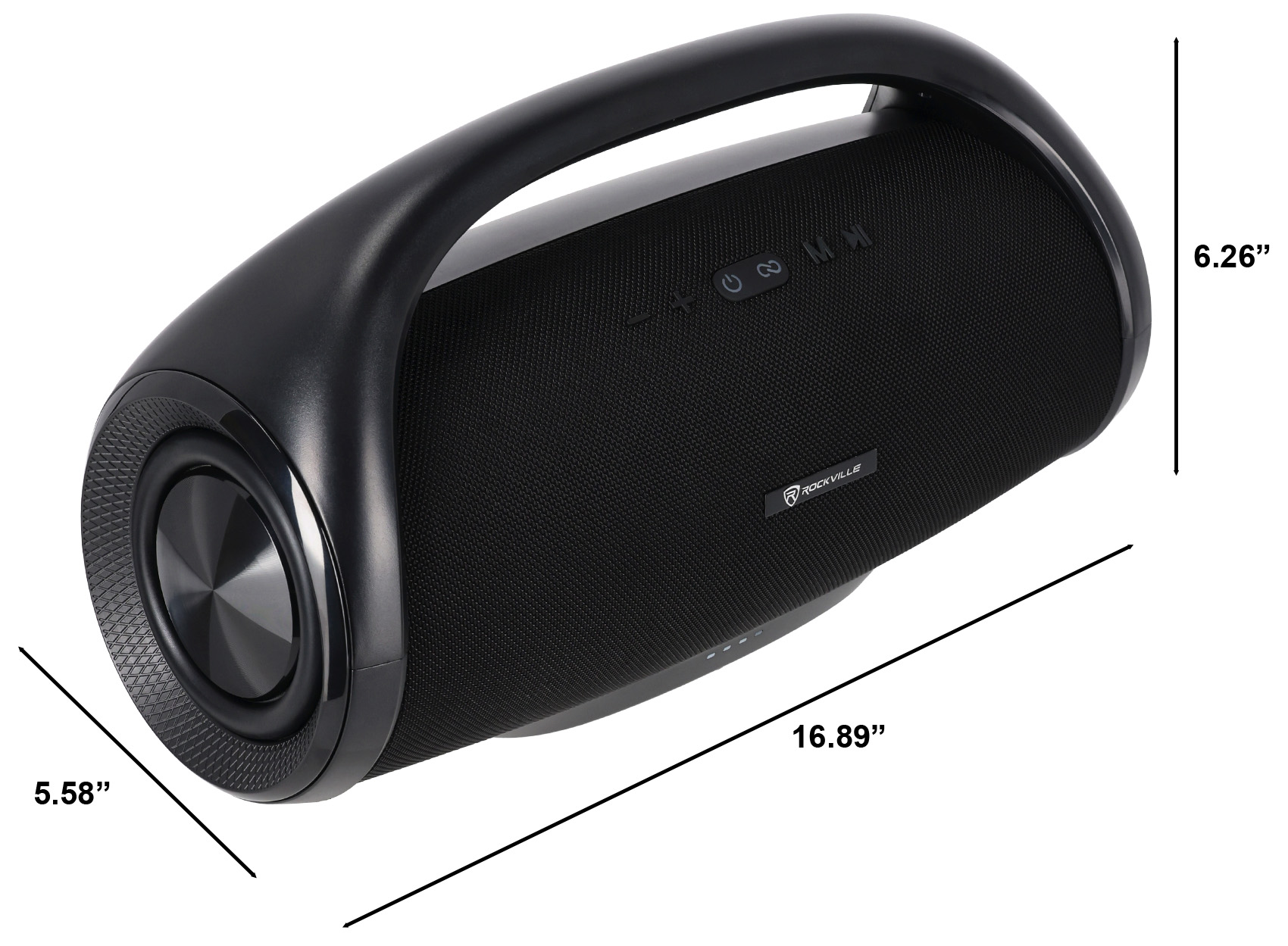 Rockville CANON-XXL Huge Portable Bluetooth Speaker w Booming Bass+Wireless Link