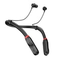 thumbnail image 1 of Auriculares con banda l cuello Bluetooth 5.0 con 100 horas de tiempo de reproducción, micrófono con supresión de ruido 1000 mAh Negro SM SunniMix auriculares bluetooth, 1 of 8