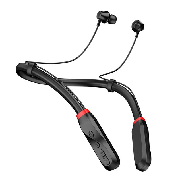 Auriculares con banda l cuello Bluetooth 5.0 con 100 horas de tiempo de reproducción, micrófono con supresión de ruido 1000 mAh Negro SM SunniMix auriculares bluetooth