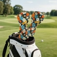 thumbnail image 3 of Yuyamidu Hippie Floral Golf Club Head Covers Colorful Flowers Golf Head Covers Driver Fairway Wood Headcover Waterproof PU Leather Golf Accessory, 3 of 7