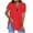 Red, variant on VERUGU Womens Tops Short Sleeve Lapel Buttons Shirts Summer Trendy Solid Dressy T Shirts Loose Casual Comfy Tunic Blouses for Leggings Blue S