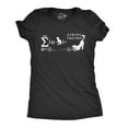 thumbnail image 1 of Womens String Theory T Shirt Funny Cat Math Science Nerdy Tee (Heather Black) - M, 1 of 3