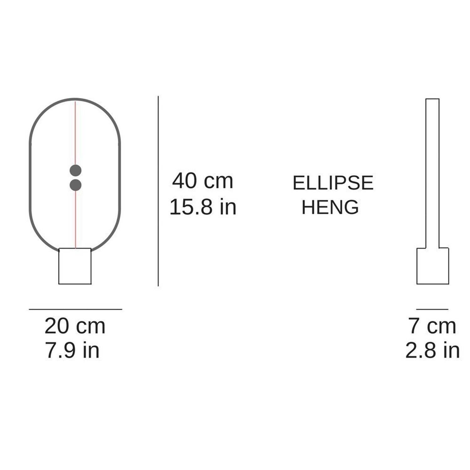 Heng Balance Lamp/Heng Lamp - Ellipse Magnetic Mid-Air Switch USB alimenté  par LED, 3 réglages de température de couleur