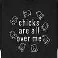 thumbnail image 3 of Instant Message - Chicks Are All Over Me - Men's Crew Neck Fleece Pullover, 3 of 6