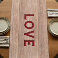 thumbnail image 5 of Table Runners 70 Inches Long Dress Scarves, Valentine's Day Farmhouse Coffee/Dining/Kitchen Table Decor, Holiday Table Runner, Red Love Heart Roses Romantic Truck Wooden 13x70 Inch, 5 of 9