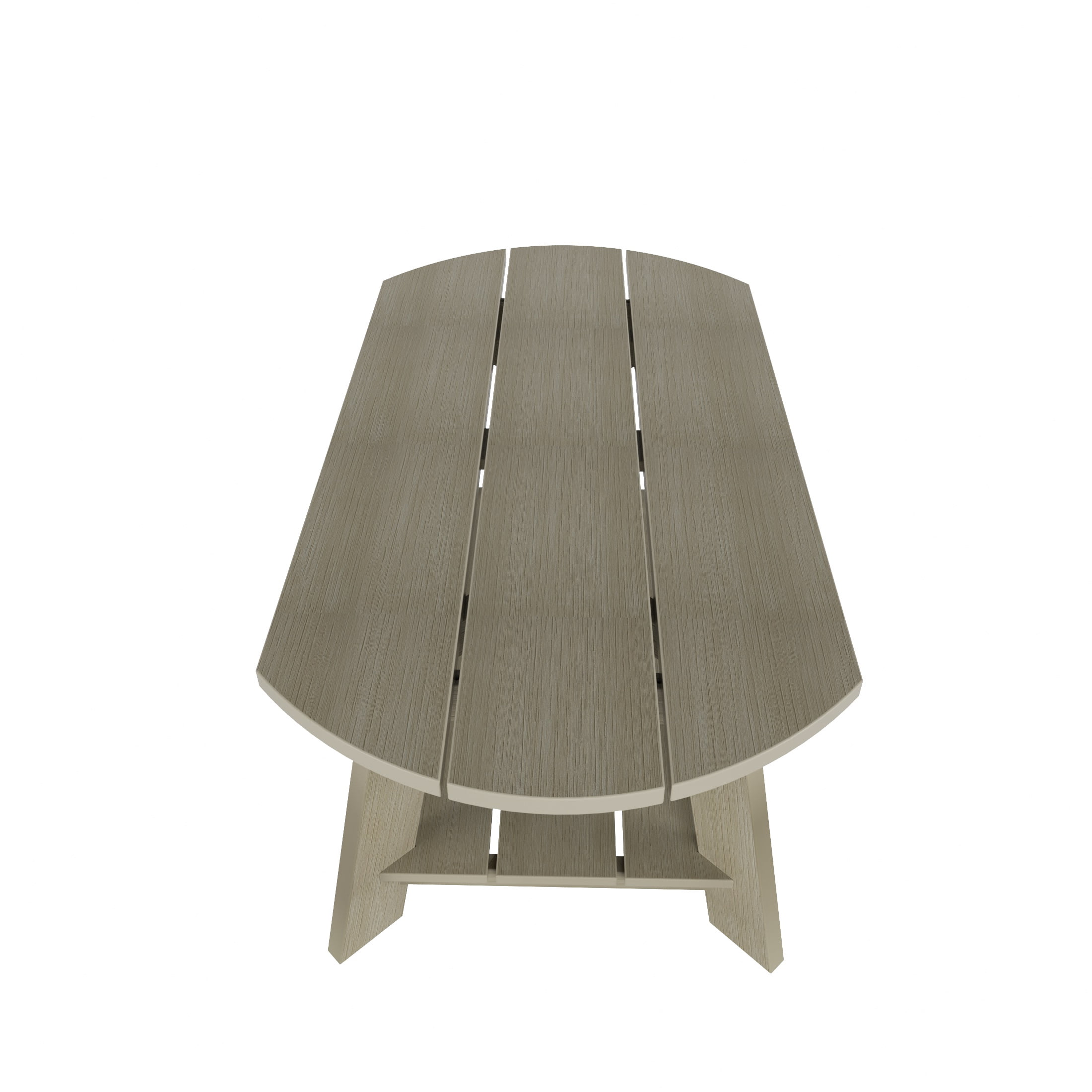 WestinTrends Tuscany Outdoor Coffee Table, Real Wood Like All Weather HIPS 2 Tier Patio Adirondack Coffee Table, Weathered Gray