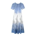 thumbnail image 5 of DPTALR Women's Round Neck Short Sleeve Printed Dress, 5 of 5