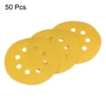 thumbnail image 3 of 50 Packs Yellow Sanding Discs 5 Inch 600 Grits Hook and Loop Sandpapers 8 Holes Sander Paper for Automobile Metal Wood, 3 of 6
