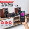 thumbnail image 2 of Pyle Amplificador De Potencia Estéreo Bluetooth Inalámbrico - Sistema Receptor De Audio Estéreo De Sonido De Doble Canal De 200 W Con Rca Usb Sd Mic In Radio Fm Para Entretenimiento De Cine En Casa A, 2 of 5
