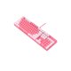 thumbnail image 1 of Teclado Rosa Y Blanco Para Juegos Teclado Mecánico De Eje Verde Teclado Redondo Para Juegos Punk Advancent EL014140-01, 1 of 5